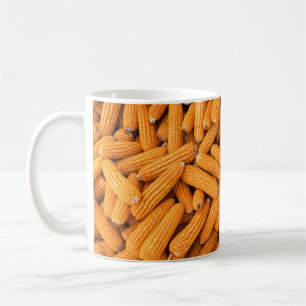 Orange Corn Cob: Harvest Agriculture Background Coffee Mug