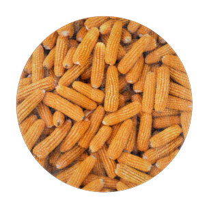 Orange Corn Cob: Harvest Agriculture Background Cutting Board