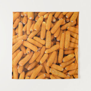 Orange Corn Cob: Harvest Agriculture Background Tapestry