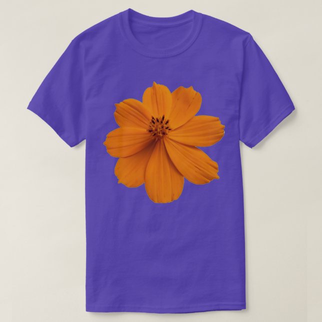 Orange Cosmos flower T-Shirt (Design Front)