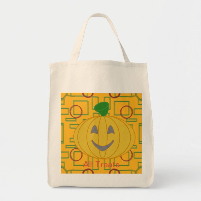 Orange Costume Design Popcorn Anime Tote Bag (Front)