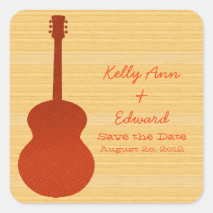 Orange Country Guitar Save the Date Stickers
