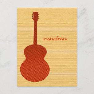 Orange Country Guitar Table Number Postcard