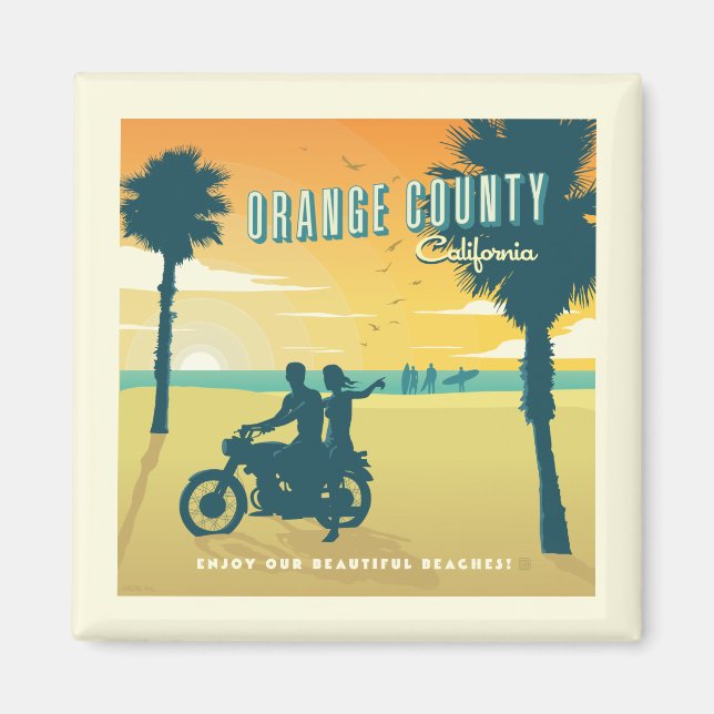Orange County, California Beaches Magnet (Front)