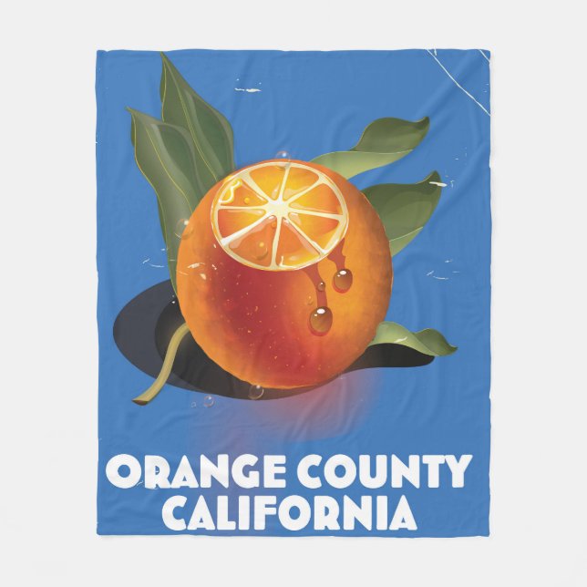 Orange County California Fleece Blanket (Front)