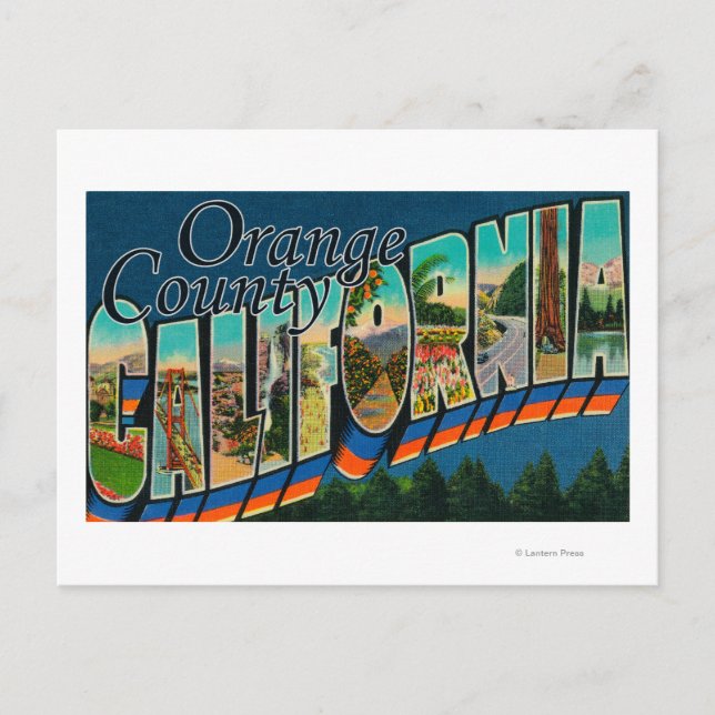 Orange County, California - Large Letter Scenes Postcard (Front)