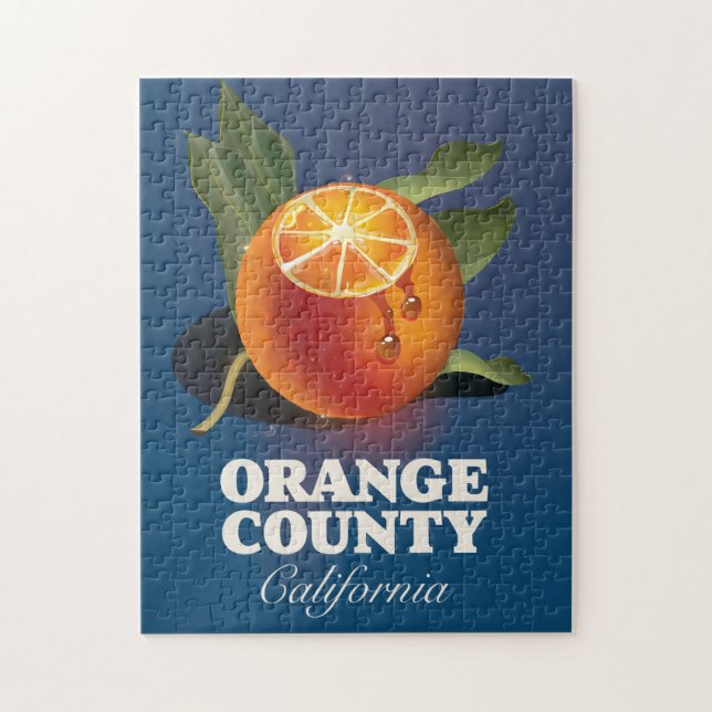 Orange County California travel poster.  Jigsaw Puzzle (Vertical)