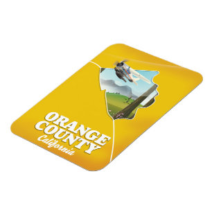 Orange County California Travel poster Magnet