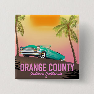 orange county California USA 15 Cm Square Badge