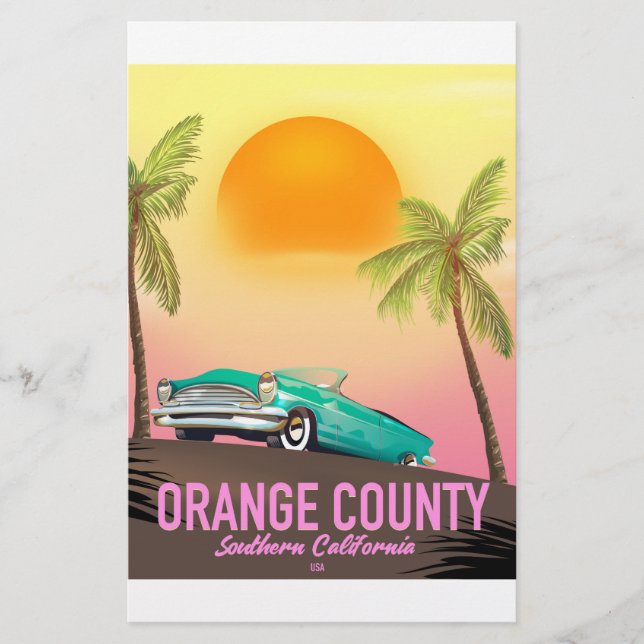 orange county California USA Stationery (Front)