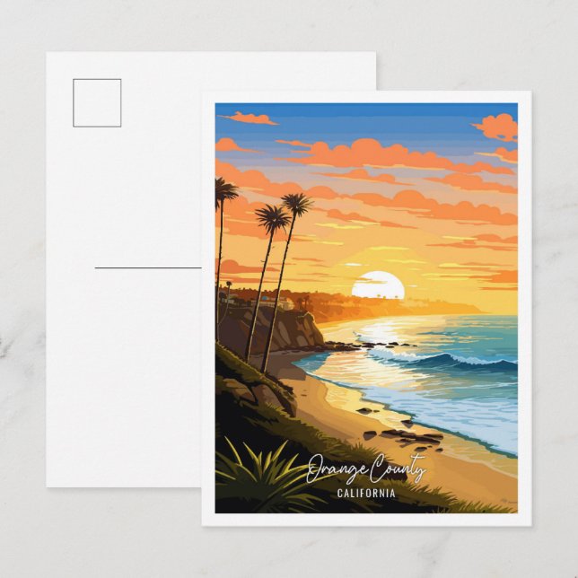 Orange County California Vintage Travel Postcard (Front/Back)