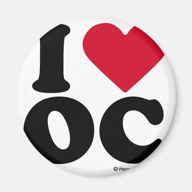 ORANGE COUNTY - "I LOVE OC" "I LOVE ORANGE COUNTY" MAGNET (Front)