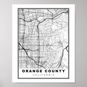 Orange County Map Poster