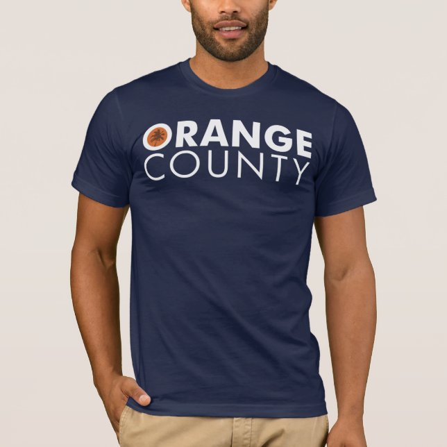 Orange County white text T-Shirt (Front)