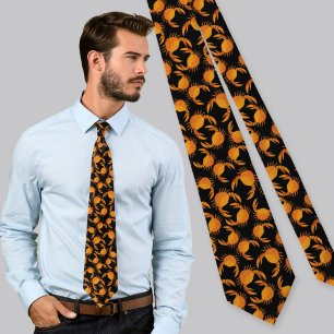 Orange Crab Background Tie