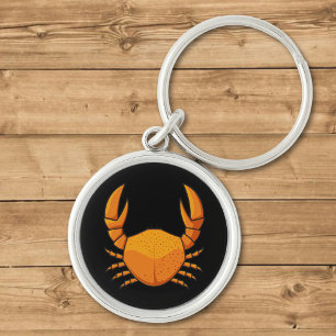 Orange Crab Key Ring