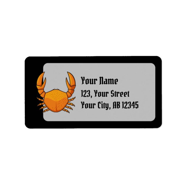 Orange Crab Label (Front)