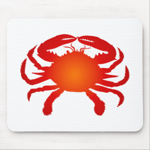 Orange Crab Mouse Mat