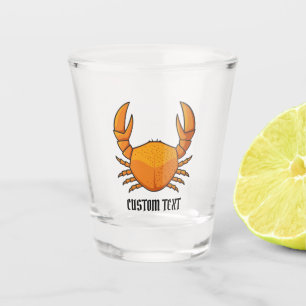Orange Crab Shot Glass