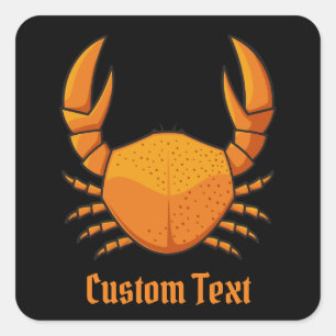 Orange Crab Square Sticker
