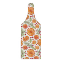 Orange, Cranberry and Rosemary Holiday Watercolor