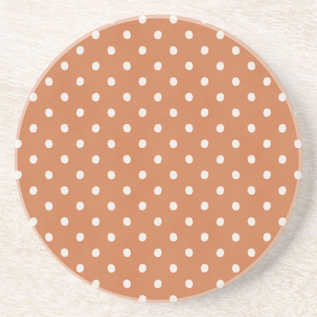 Orange Cream Dots Coaster (Front)