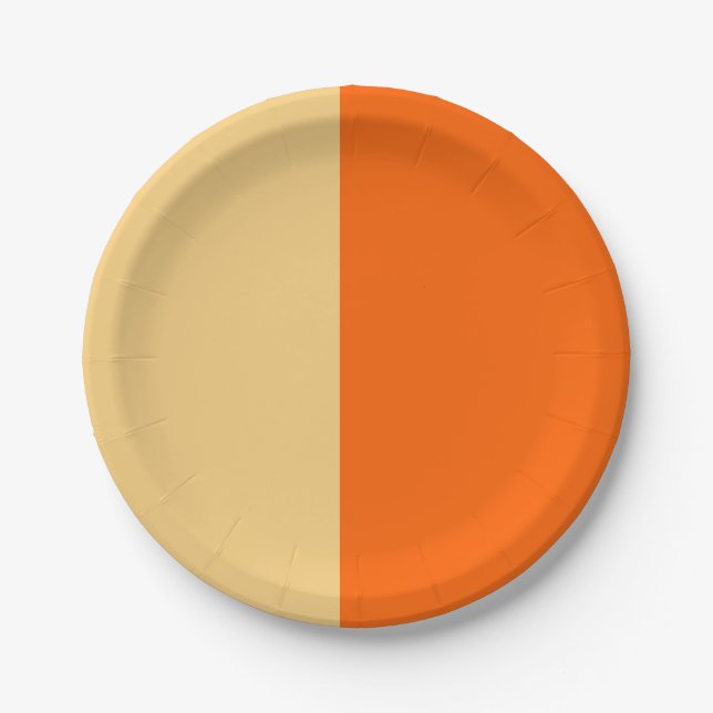 Orange Cream Paper Plates (Front)