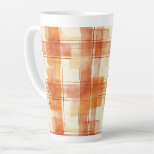 Orange Cream Stripes Latte Mug