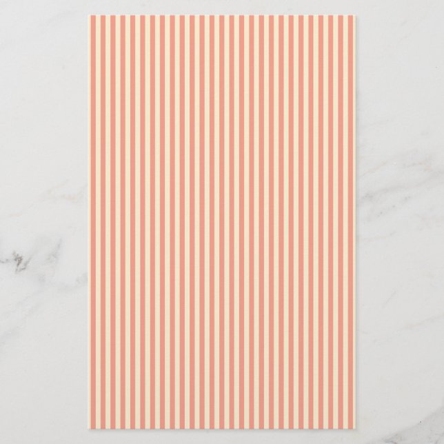 Orange & Cream Vertical Stripe Soap Wrap Paper (Front)