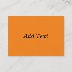 Orange Create Your Own Add Text Custom Enclosure Card