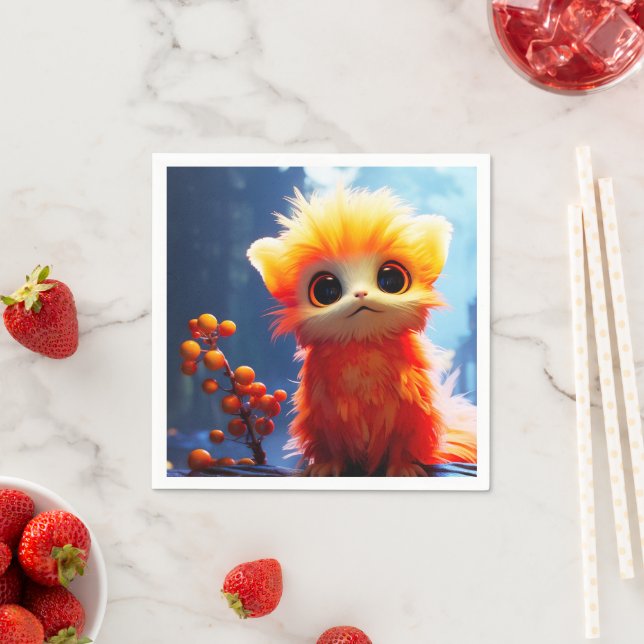 Orange Creature Napkin (Insitu)