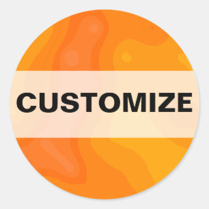 Orange Creme Classic Round Sticker