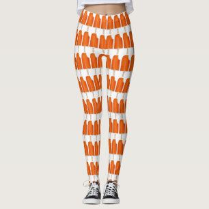 Orange Creme Creamsicle Ice Cream Popsicle Print Leggings