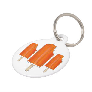 Orange Creme Ice Cream Popsicle Creamsicle Dessert Pet Tag