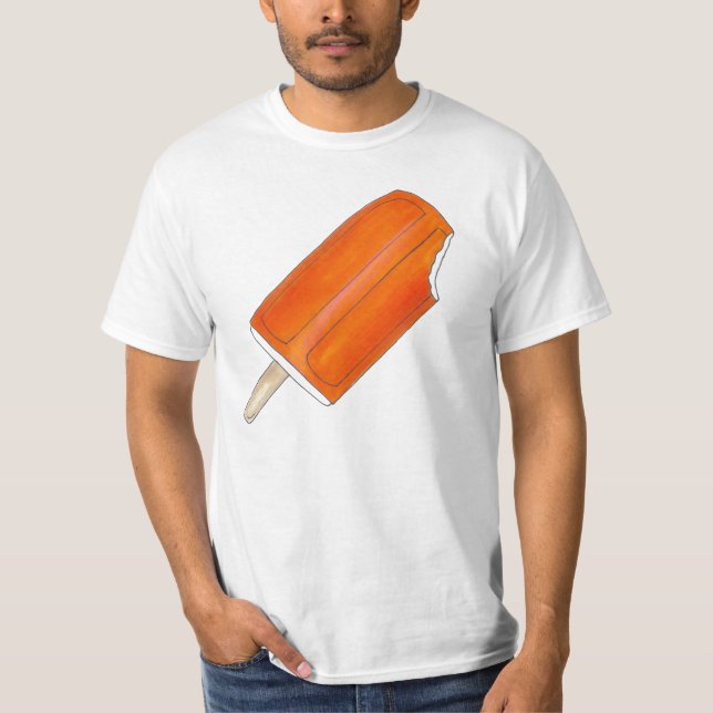 Orange Creme Ice Cream Popsicle Creamsicle Dessert T-Shirt (Front)