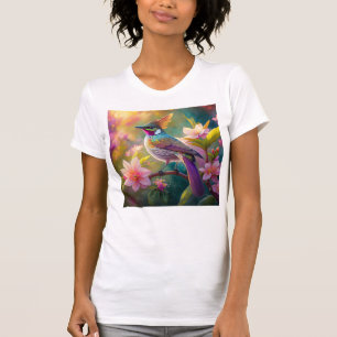 Orange Crested Rainbow Jay Fantasy Bird T-Shirt
