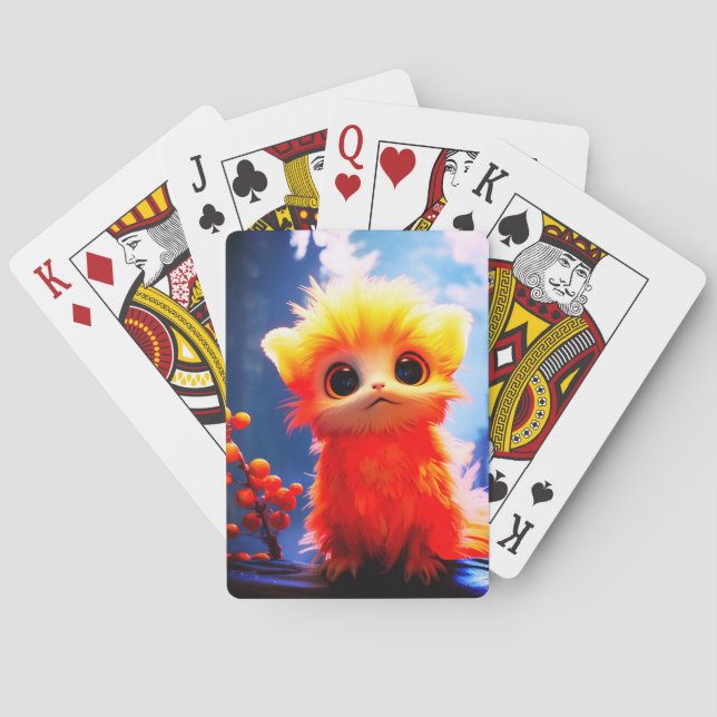 Orange Critter Playing Cards (Back)