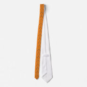 Orange Crossed Hockey Sticks and Puck Tie (Back)