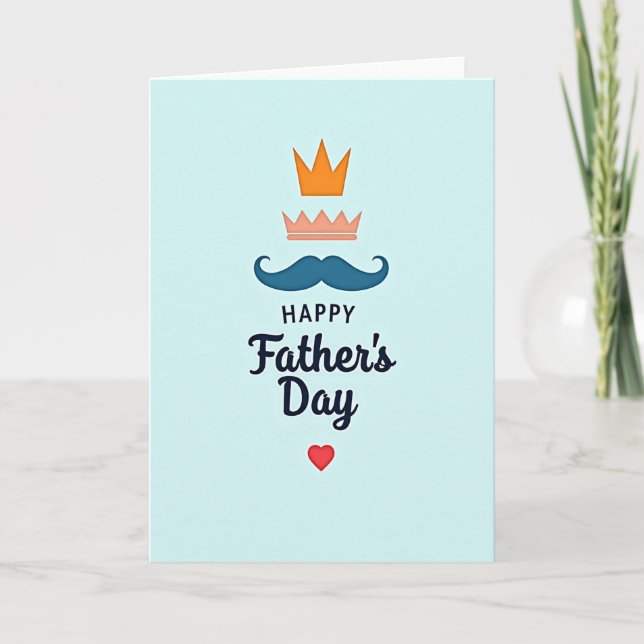 Orange Crown Fathers Day Card (Front)