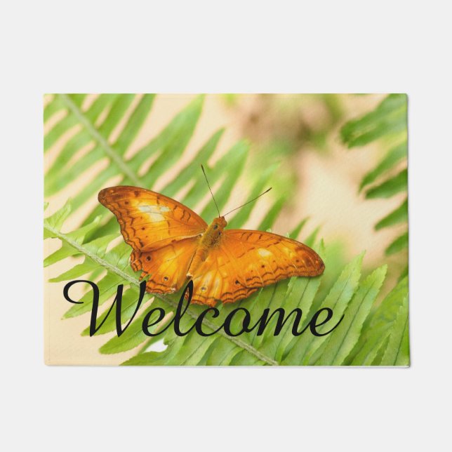 Orange Cruiser Butterfly Doormat (Front)