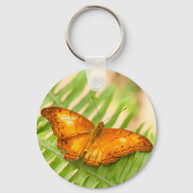 Orange Cruiser Butterfly Key Ring (Front)