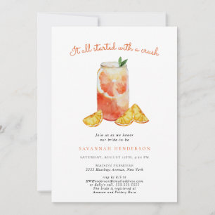 Orange Crush Bridal Shower Invitation