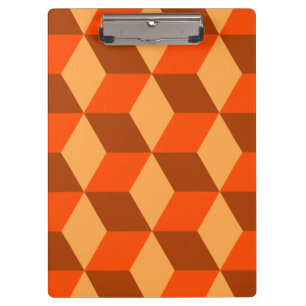 Orange Cubes Clipboard