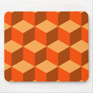 Orange Cubes Mouse Mat