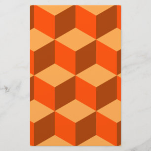 Orange Cubes Stationery