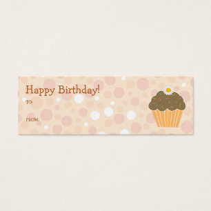Orange Cupcake Gift Tag