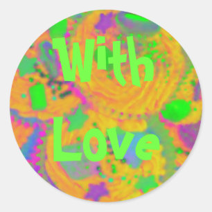 Orange Cupcakes 'With Love' sticker
