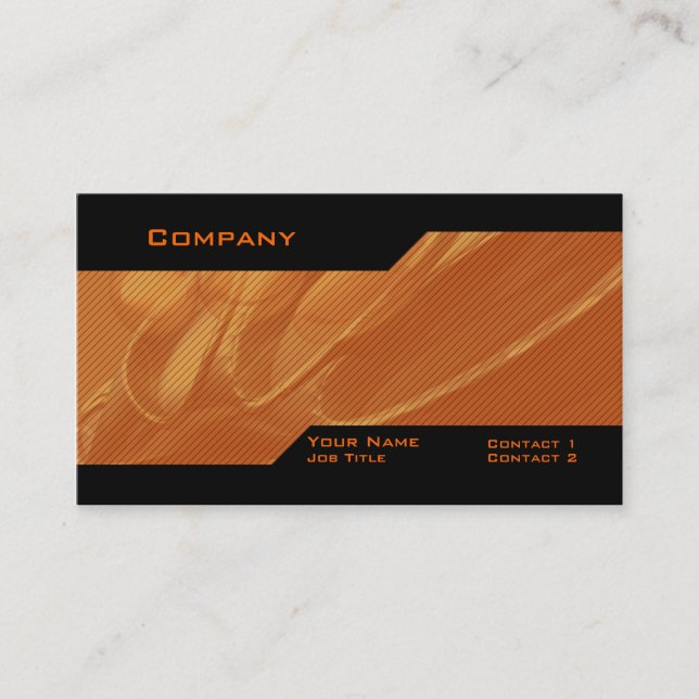 Orange Custom Business Card (Front)