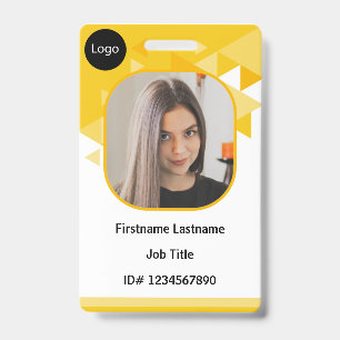 orange Custom Employee, Personalised your own id Badge