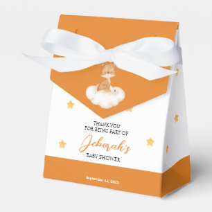Orange Cute Fox Baby Shower Favour Box